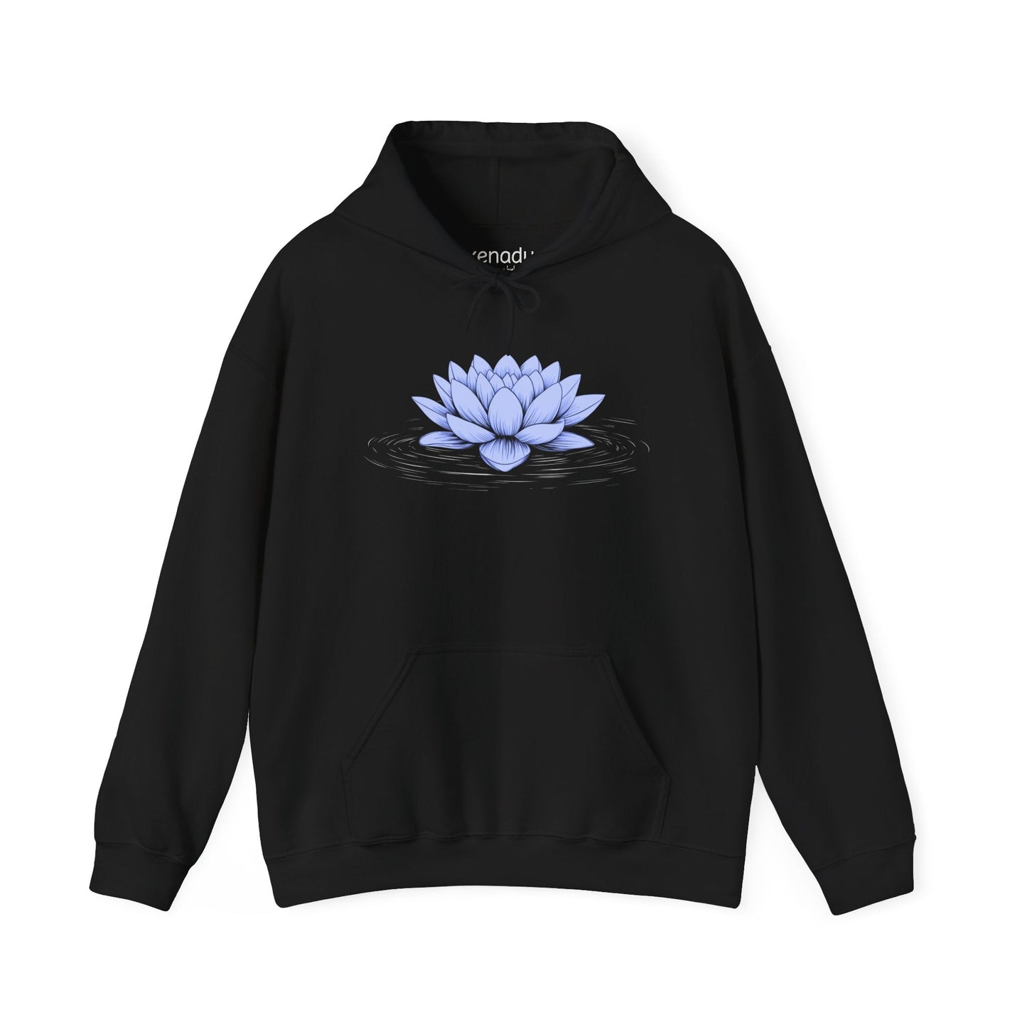 Floating Blue Lotus Hoodie Black Hoodie
