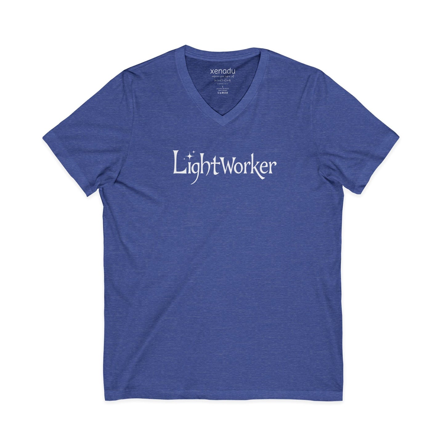 Lightworker V-Neck Tee Heather True Royal V-neck