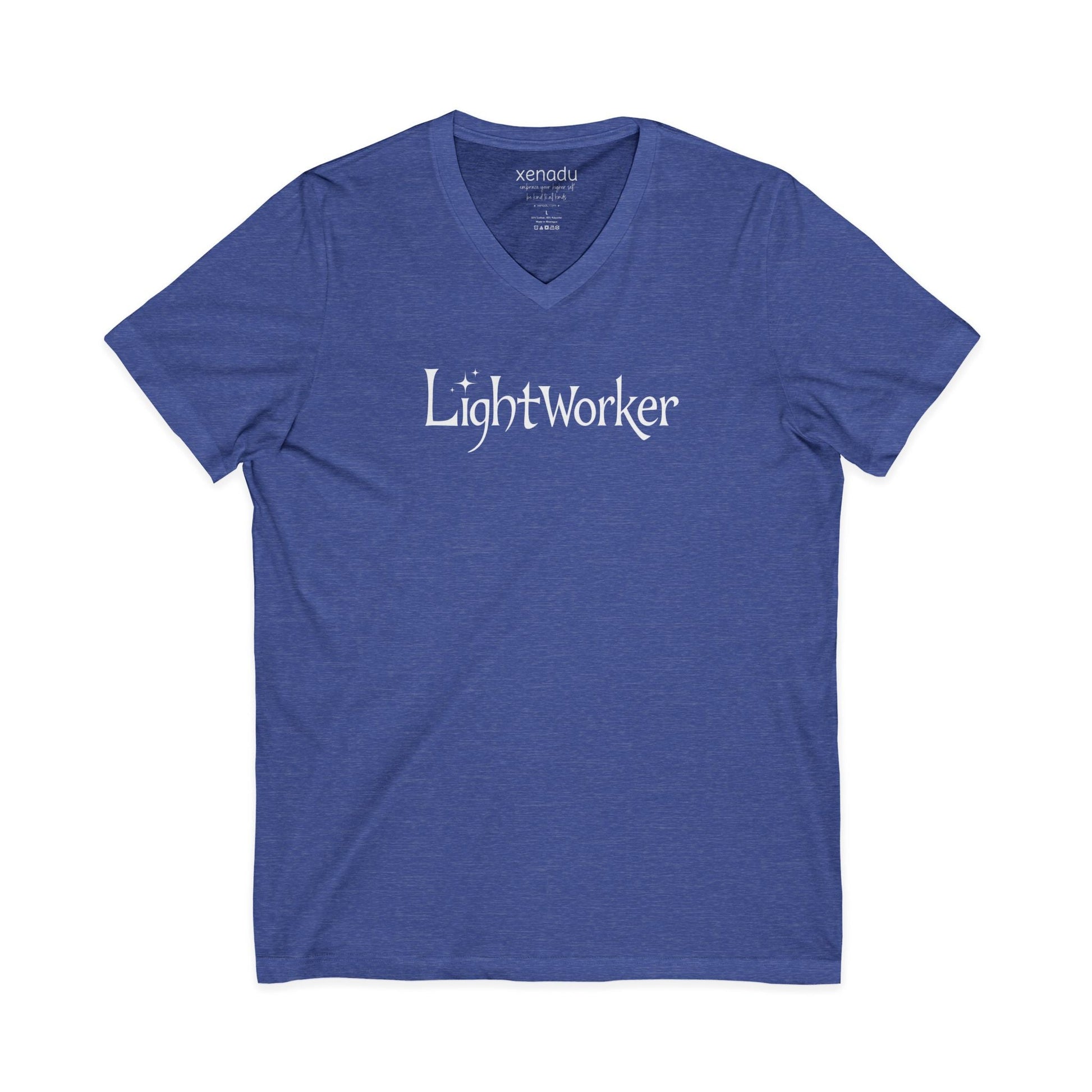 Lightworker V-Neck Tee Heather True Royal V-neck