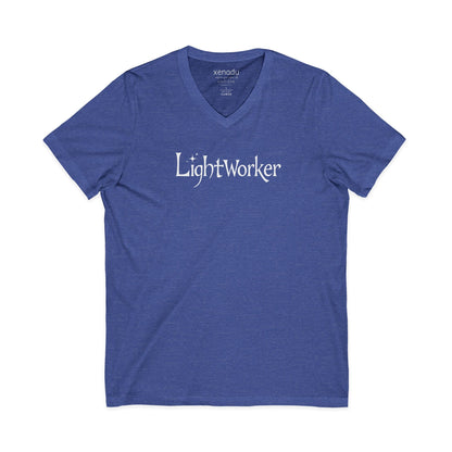 Lightworker V-Neck Tee Heather True Royal V-neck