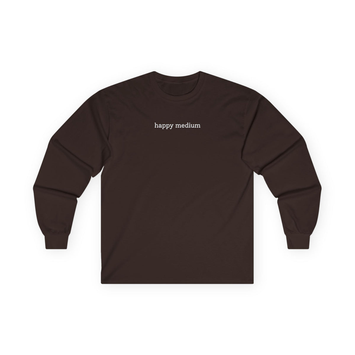 Happy Medium Long Sleeve Tee Dark Chocolate Long-sleeve