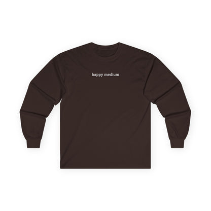 Happy Medium Long Sleeve Tee Dark Chocolate Long-sleeve