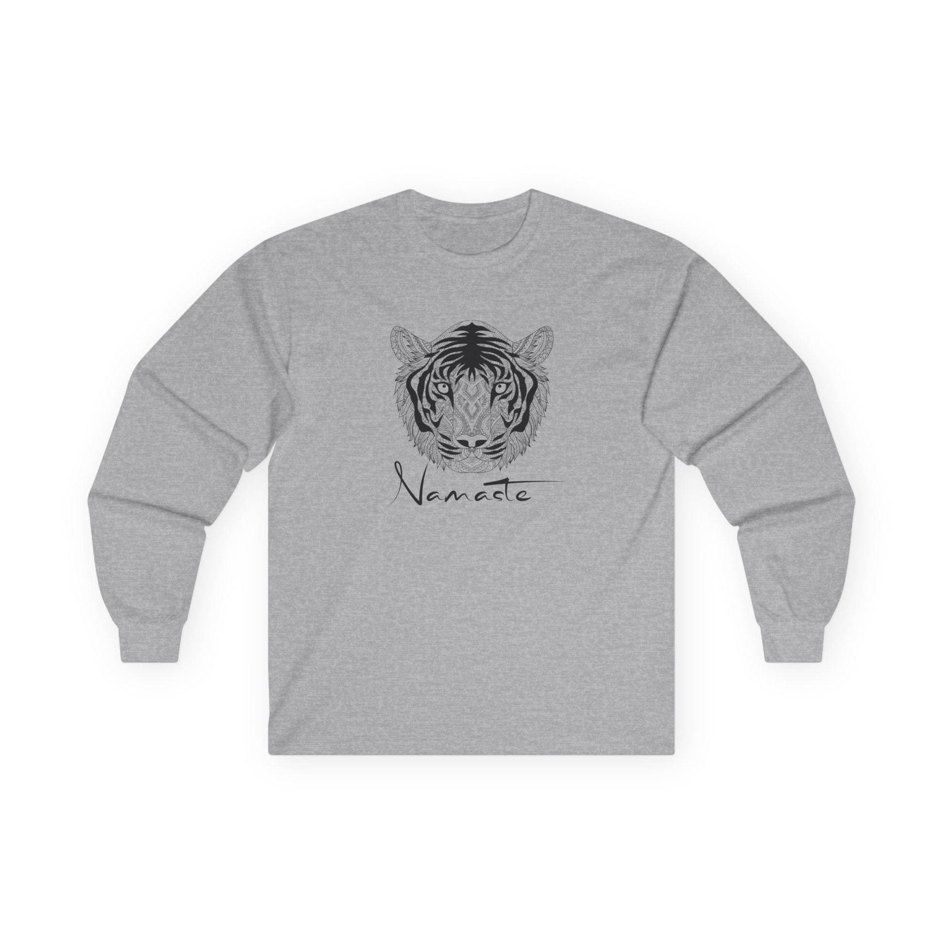 Namaste Tiger Long Sleeve Tee Sport Grey Long-sleeve