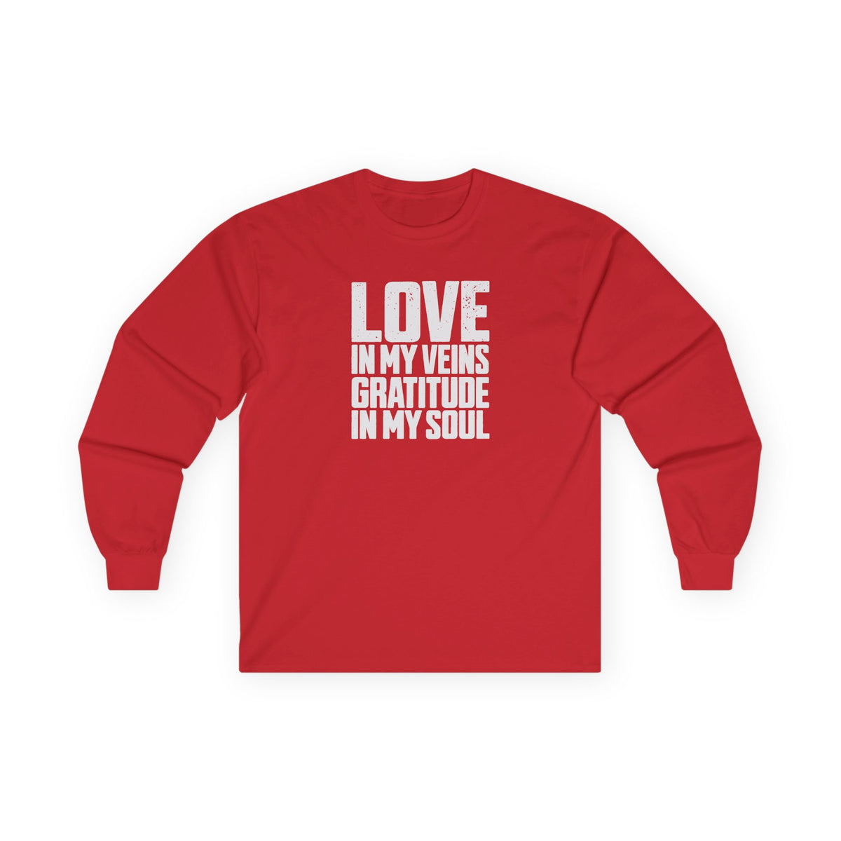 Love In My Veins Long Sleeve Tee Red Long-sleeve