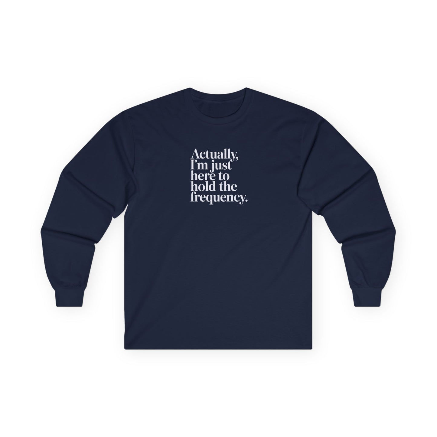 Hold the Frequency Long Sleeve Tee Navy Long-sleeve