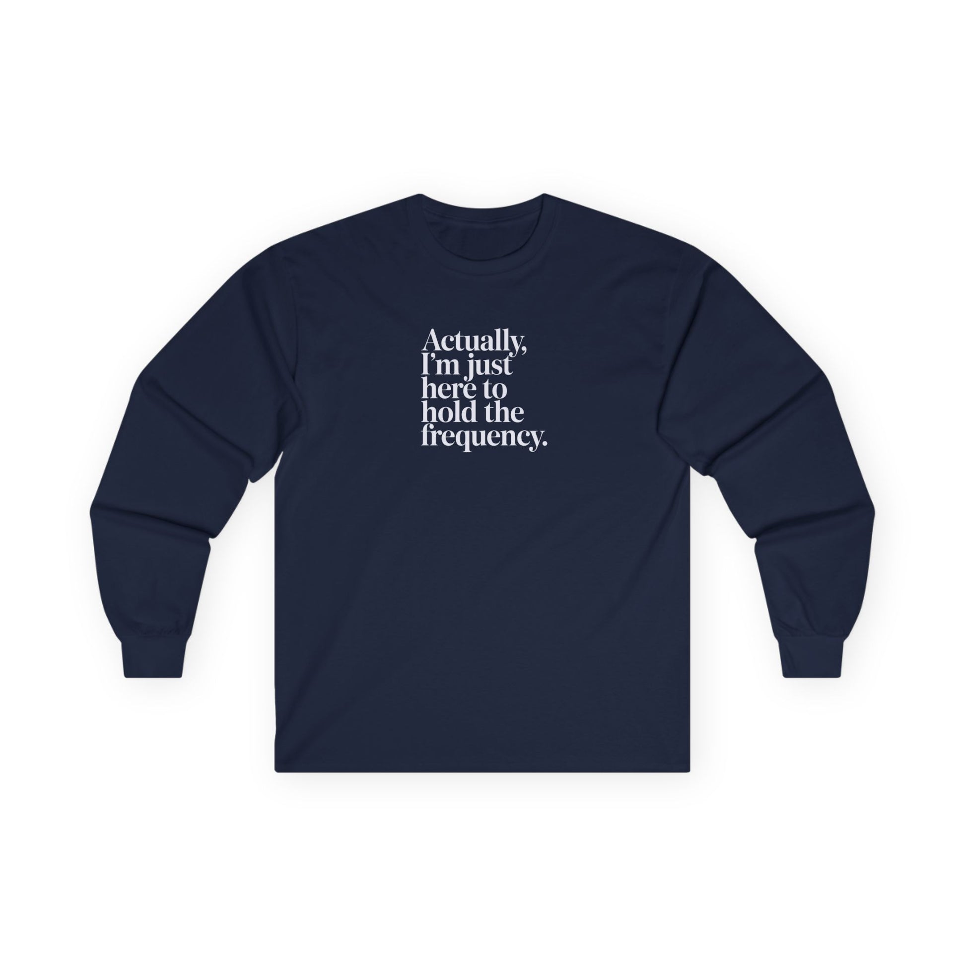 Hold the Frequency Long Sleeve Tee Navy Long-sleeve