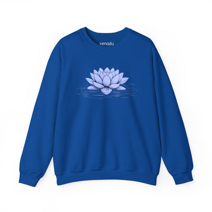 Floating Blue Lotus Sweatshirt Royal Blue Sweatshirt