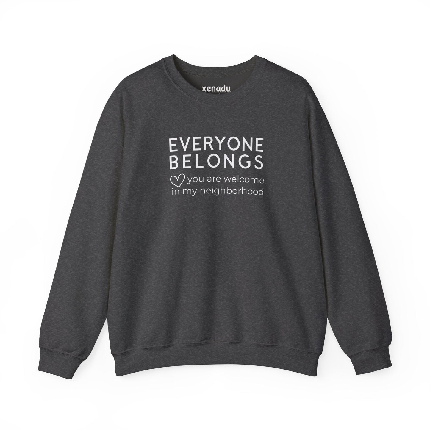 Everyone Belongs Sweatshirt Dark Heather Grey Sweatshirt