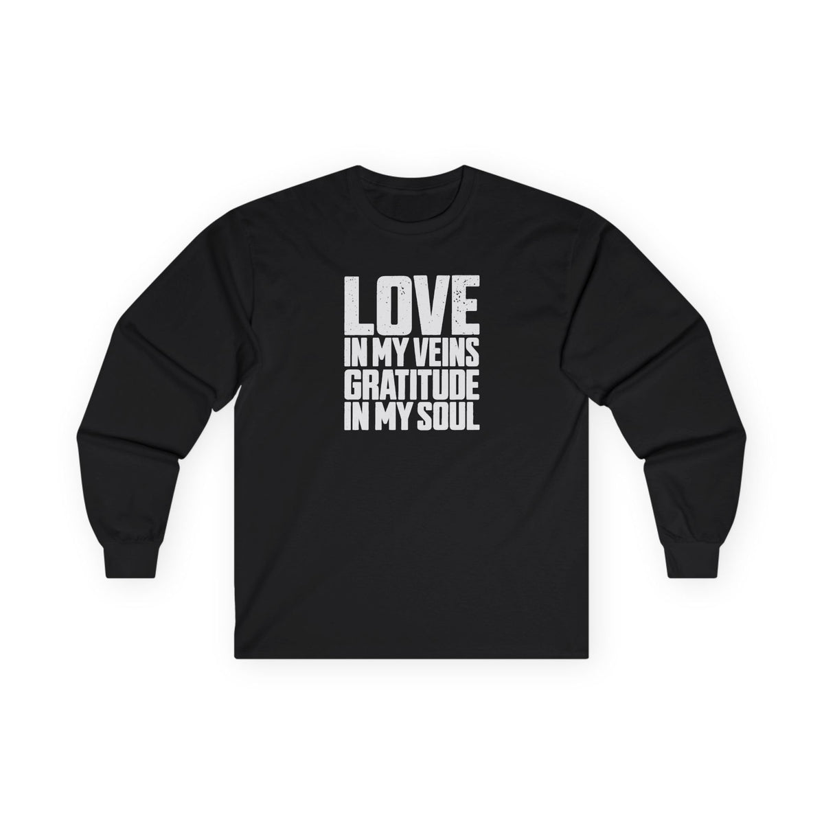 Love In My Veins Long Sleeve Tee Black Long-sleeve