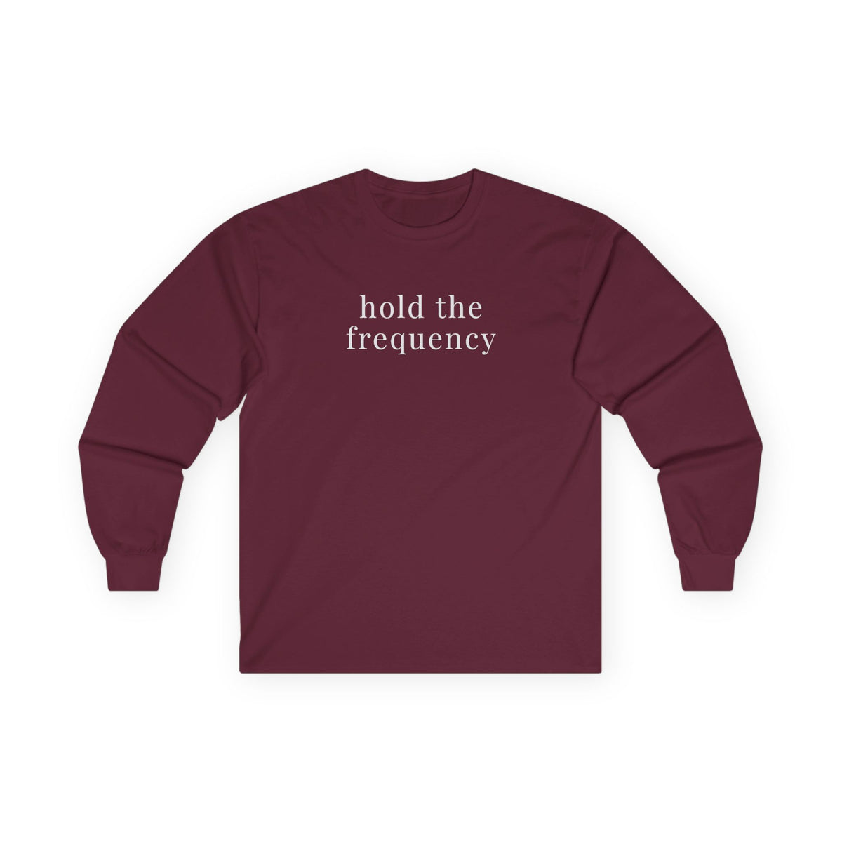 Hold Frequency Long Sleeve Tee Maroon