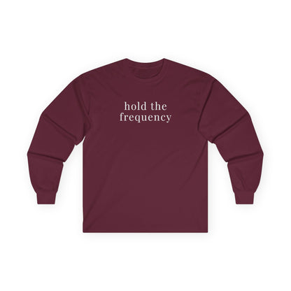 Hold Frequency Long Sleeve Tee Maroon