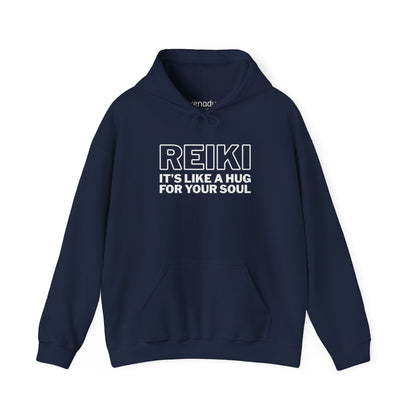 Reiki is Like a Hug Hoodie Navy Hoodie