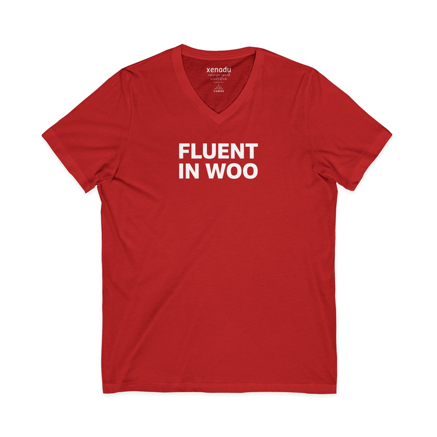 Fluent in Woo V-Neck Tee