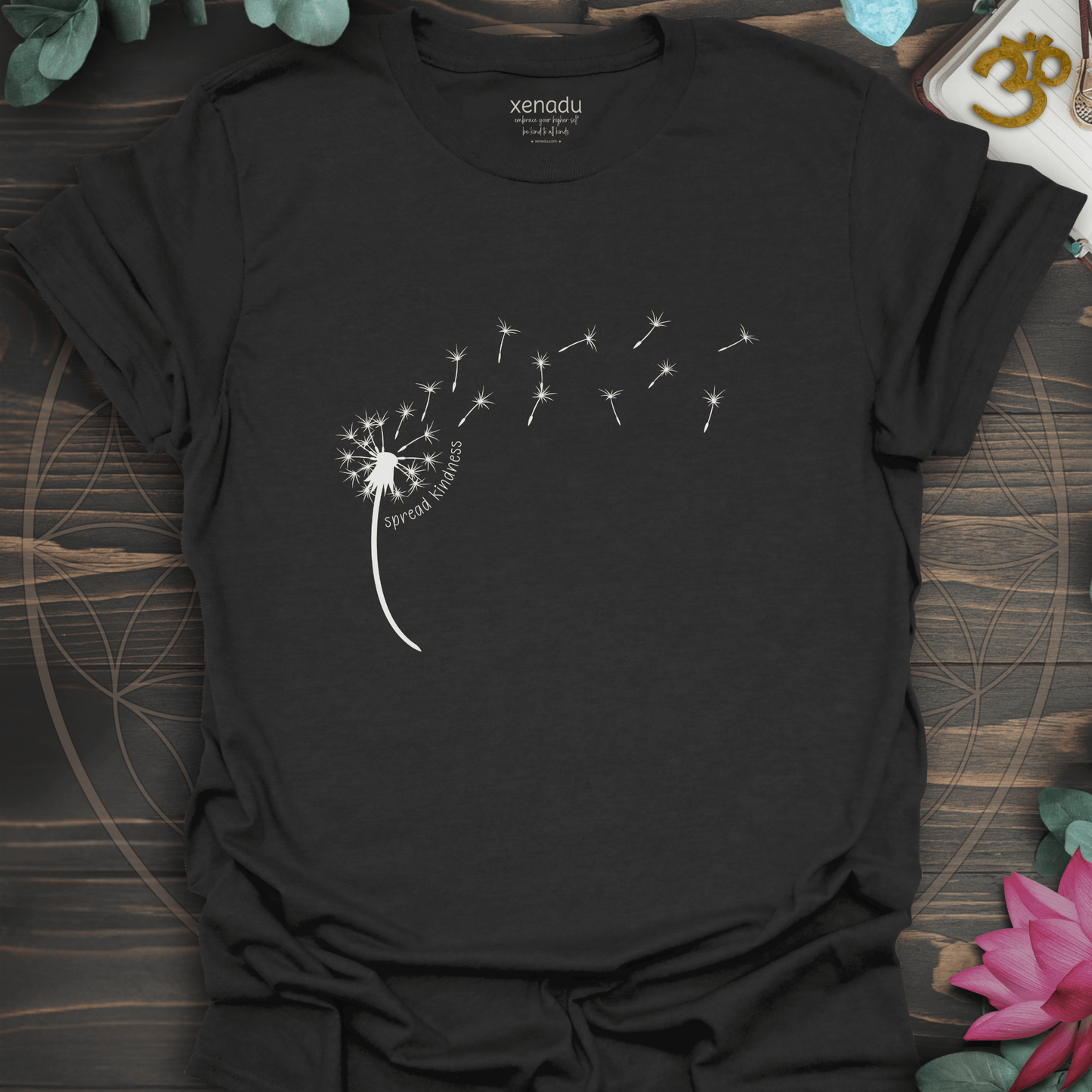 Kindness Dandelion Tee Black T-Shirt