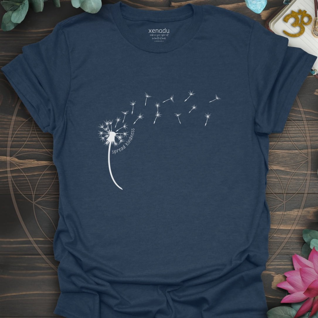 Kindness Dandelion Tee Heather Navy T-Shirt
