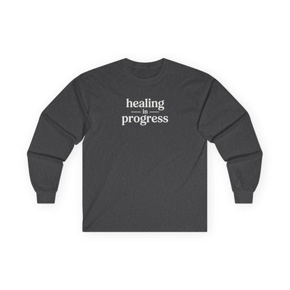 Healing in Progress Long Sleeve Tee Dark Heather Grey Long-sleeve