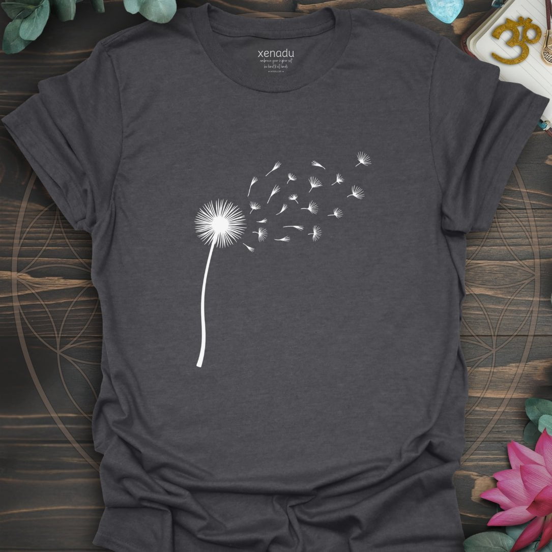 Single Dandelion Tee Dark Heather Grey T-Shirt