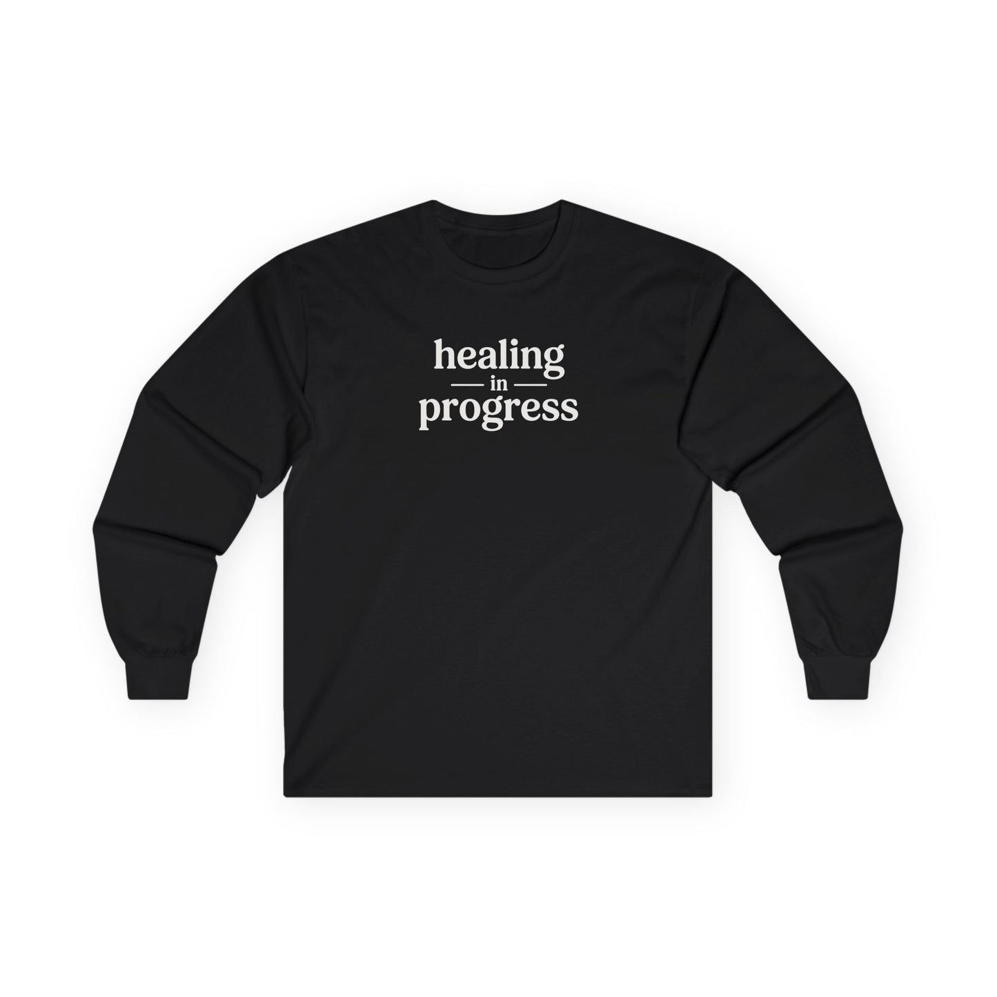 Healing in Progress Long Sleeve Tee Black Long-sleeve