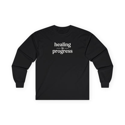 Healing in Progress Long Sleeve Tee Black Long-sleeve