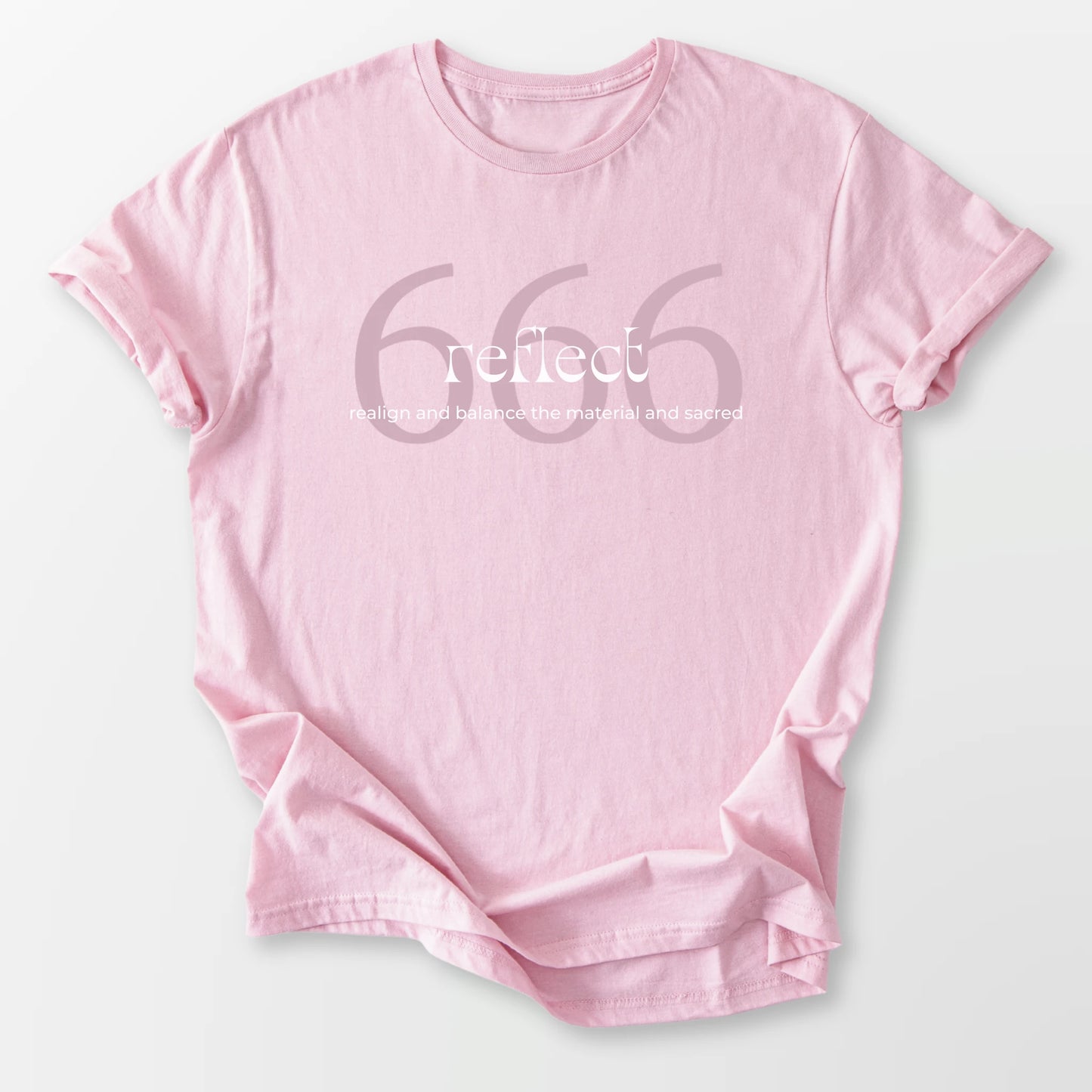 666 Angel Number Tee Light Pink T-Shirt