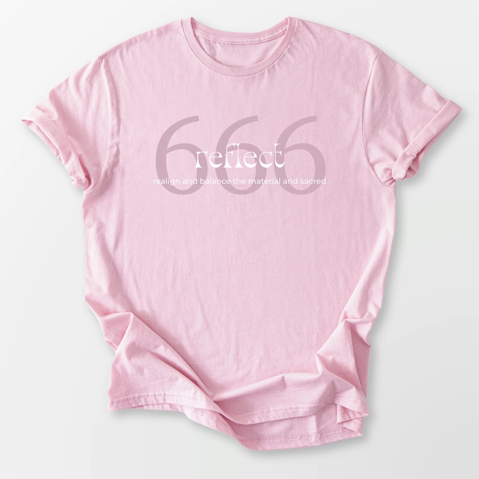 666 Angel Number Tee Light Pink T-Shirt