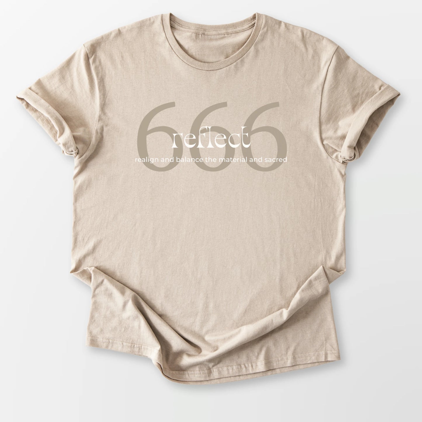 666 Angel Number Tee Sand T-Shirt