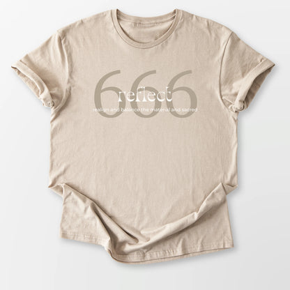 666 Angel Number Tee Sand T-Shirt
