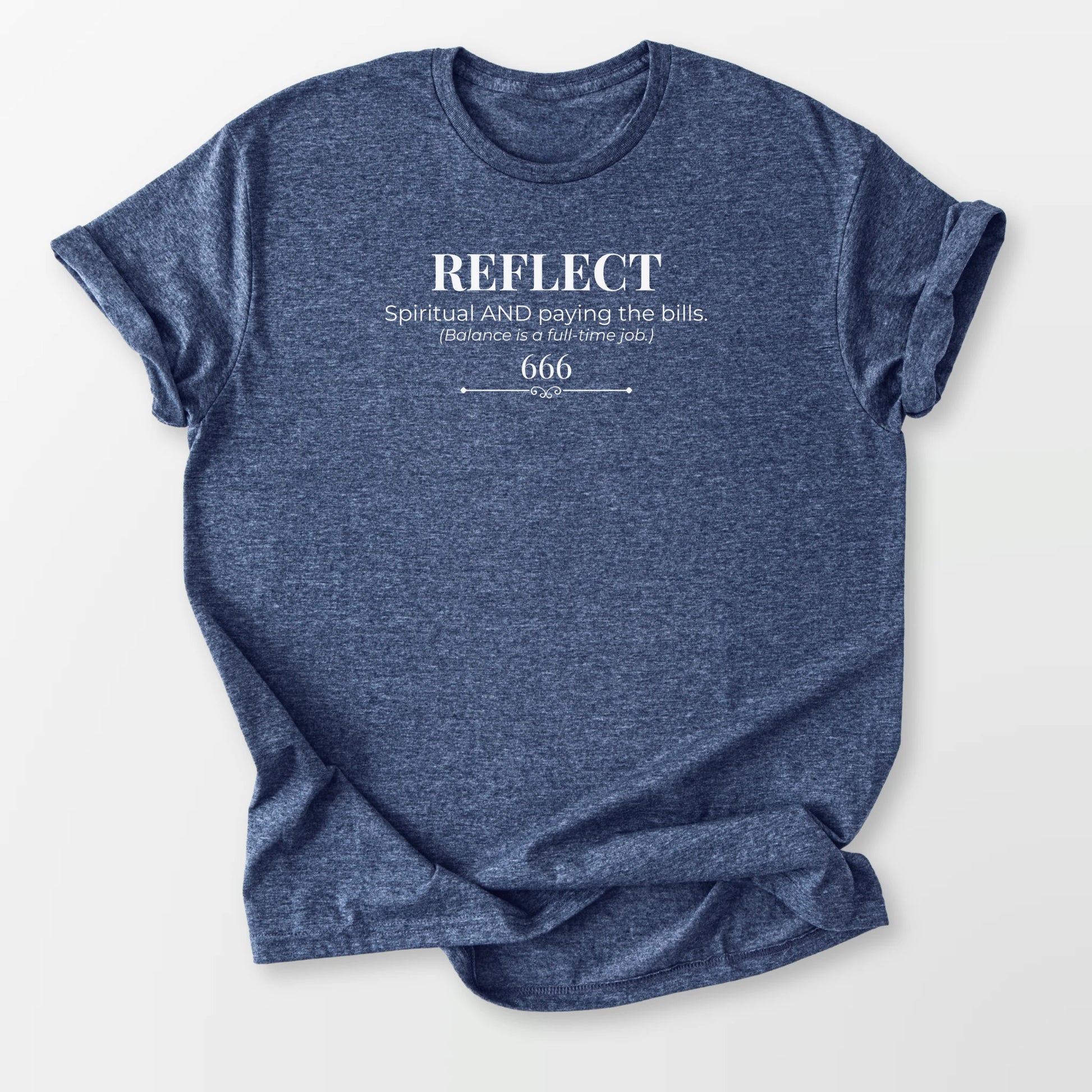 666 Reflect Tee Heather Navy T-Shirt