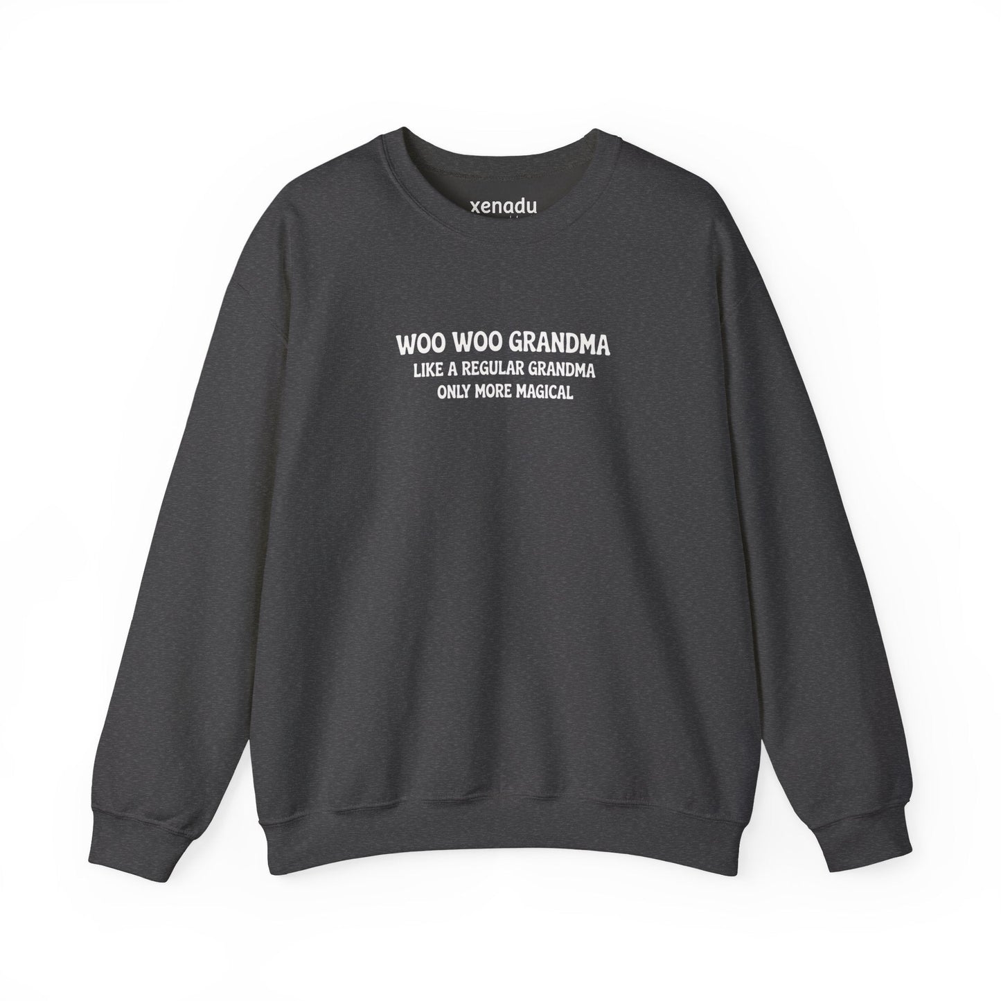 Woo Woo Grandma Sweatshirt Dark Heather Grey Sweatshirt