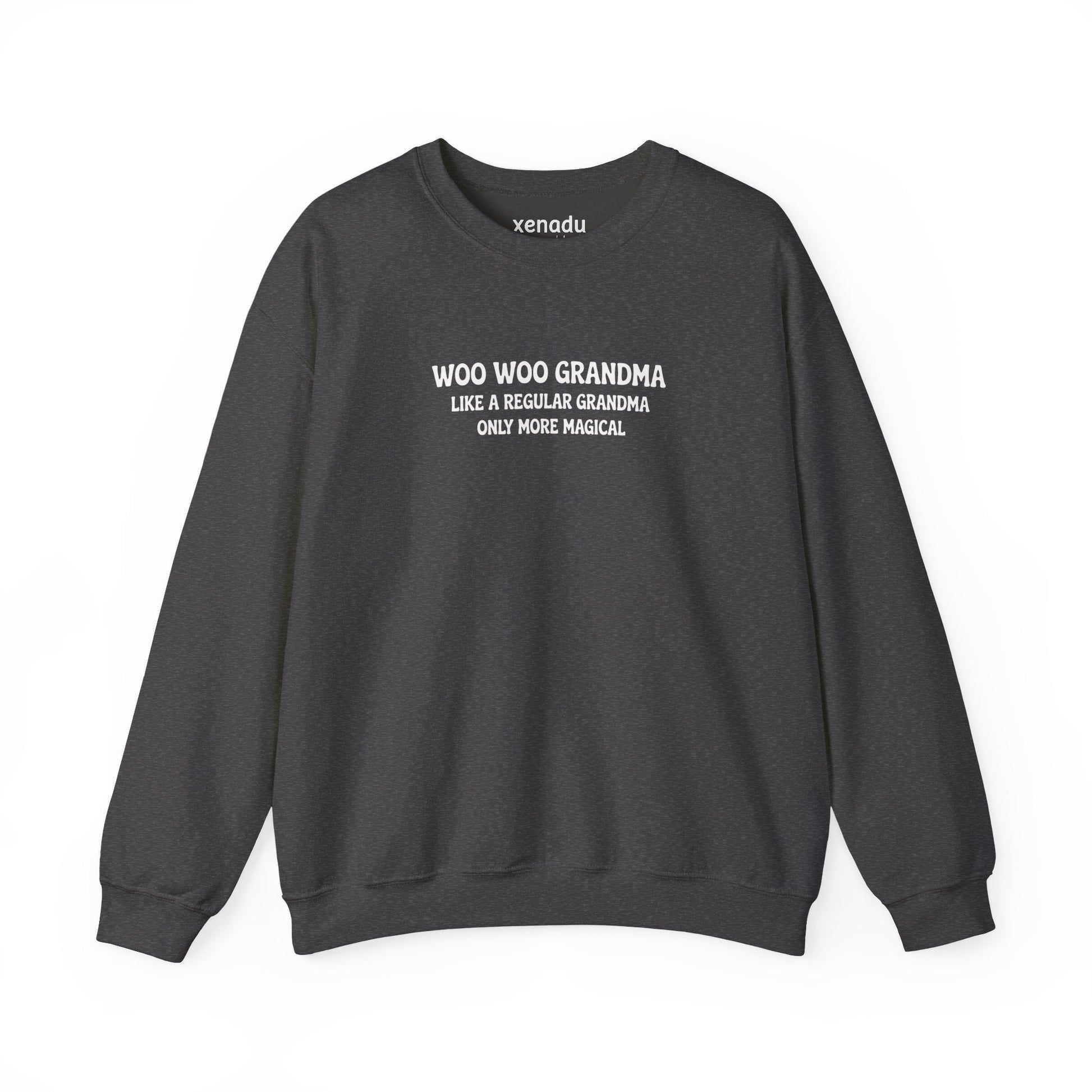 Woo Woo Grandma Sweatshirt Dark Heather Grey Sweatshirt