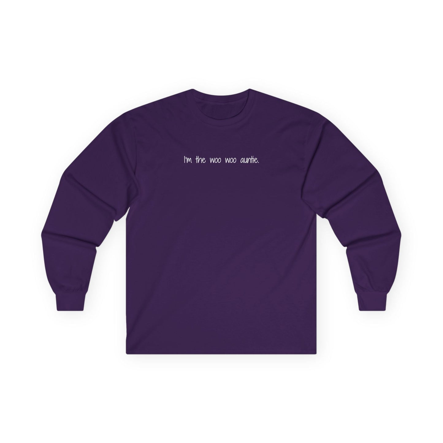 I'm the Woo Woo Auntie Long Sleeve Tee Purple Long-sleeve