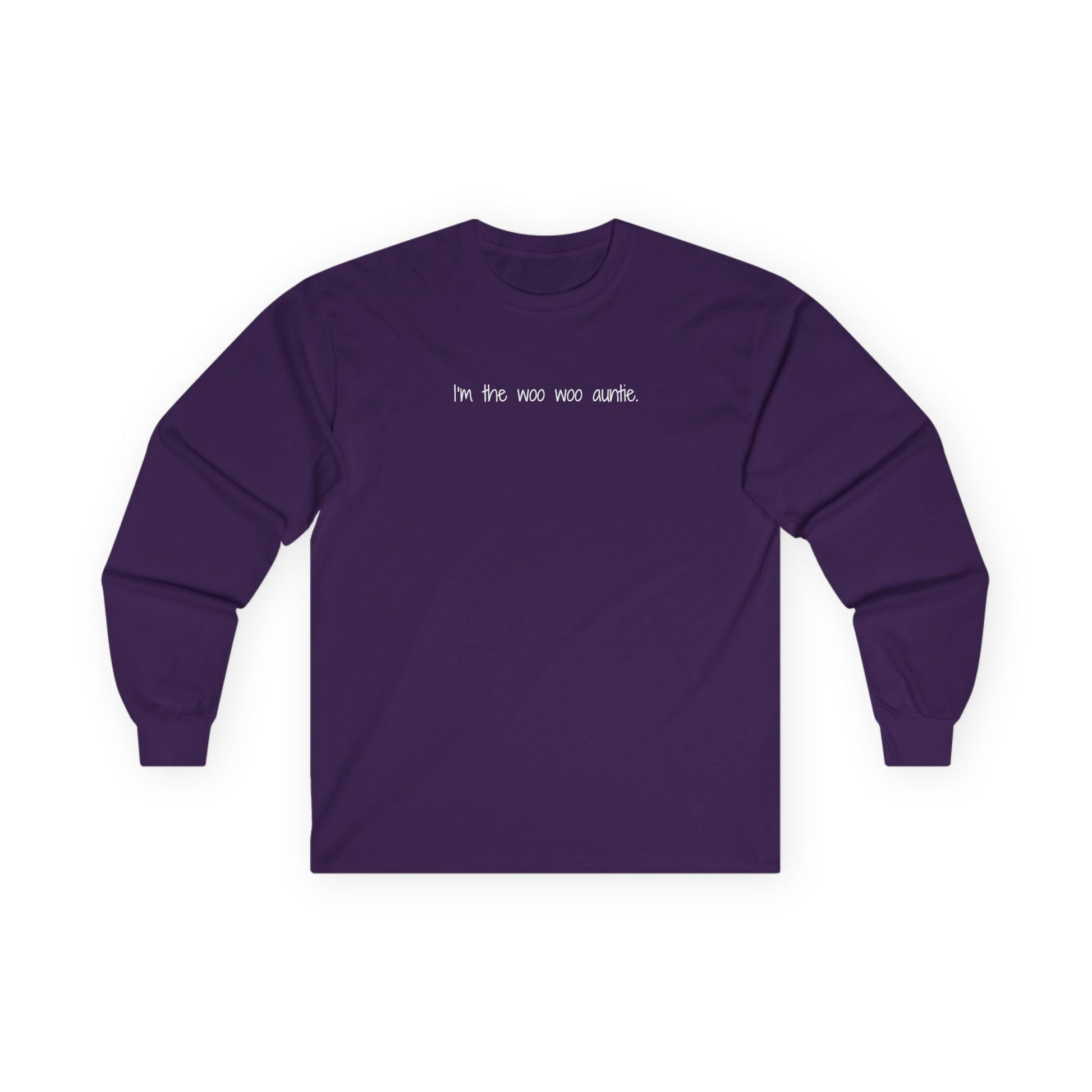 I'm the Woo Woo Auntie Long Sleeve Tee Purple Long-sleeve