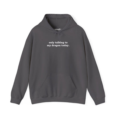 Only Talking To My Dragon Hoodie Charcoal Hoodie