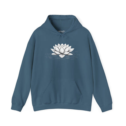 Floating Lotus Hoodie Indigo Blue Hoodie