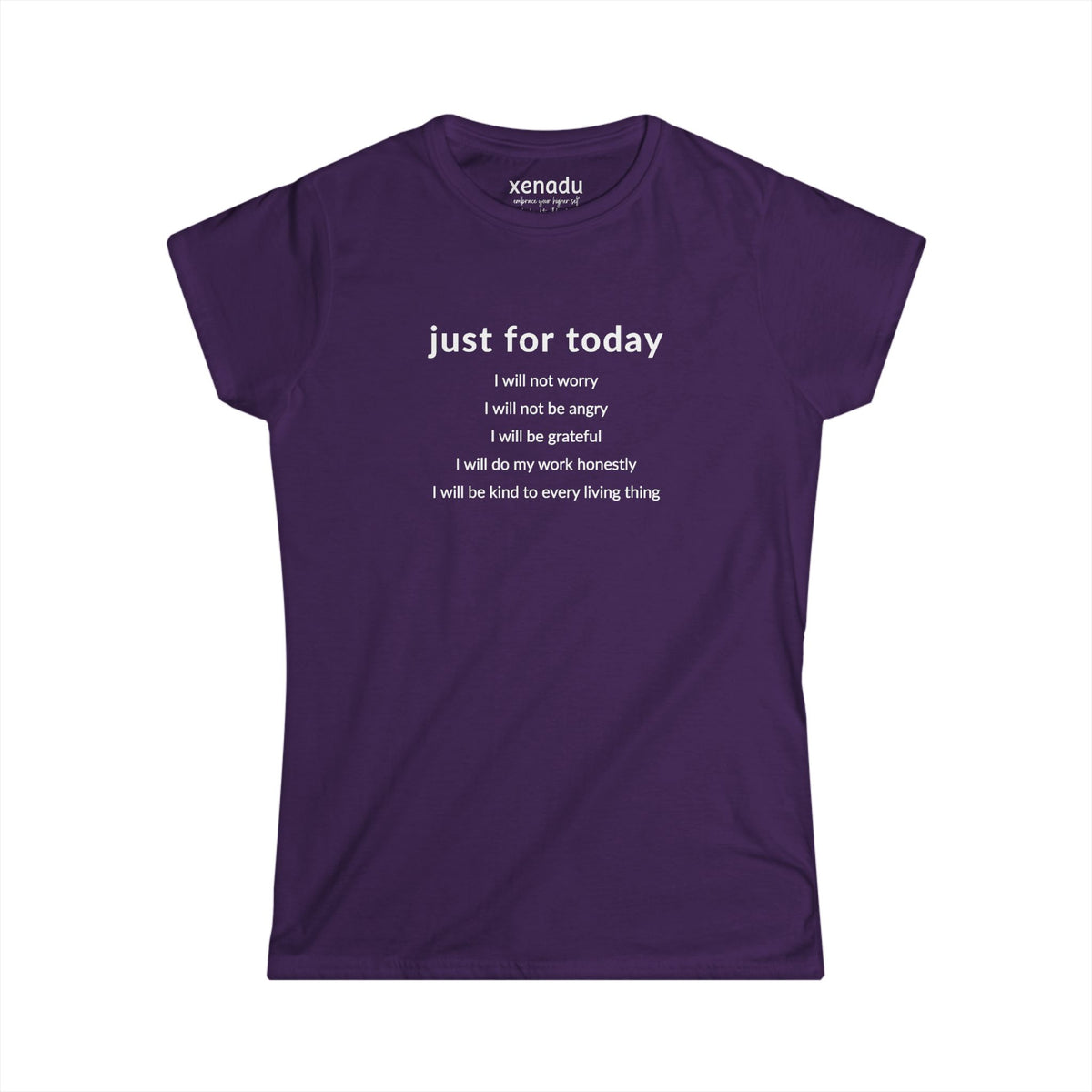 Just For Today I Will Women's Tee Purple