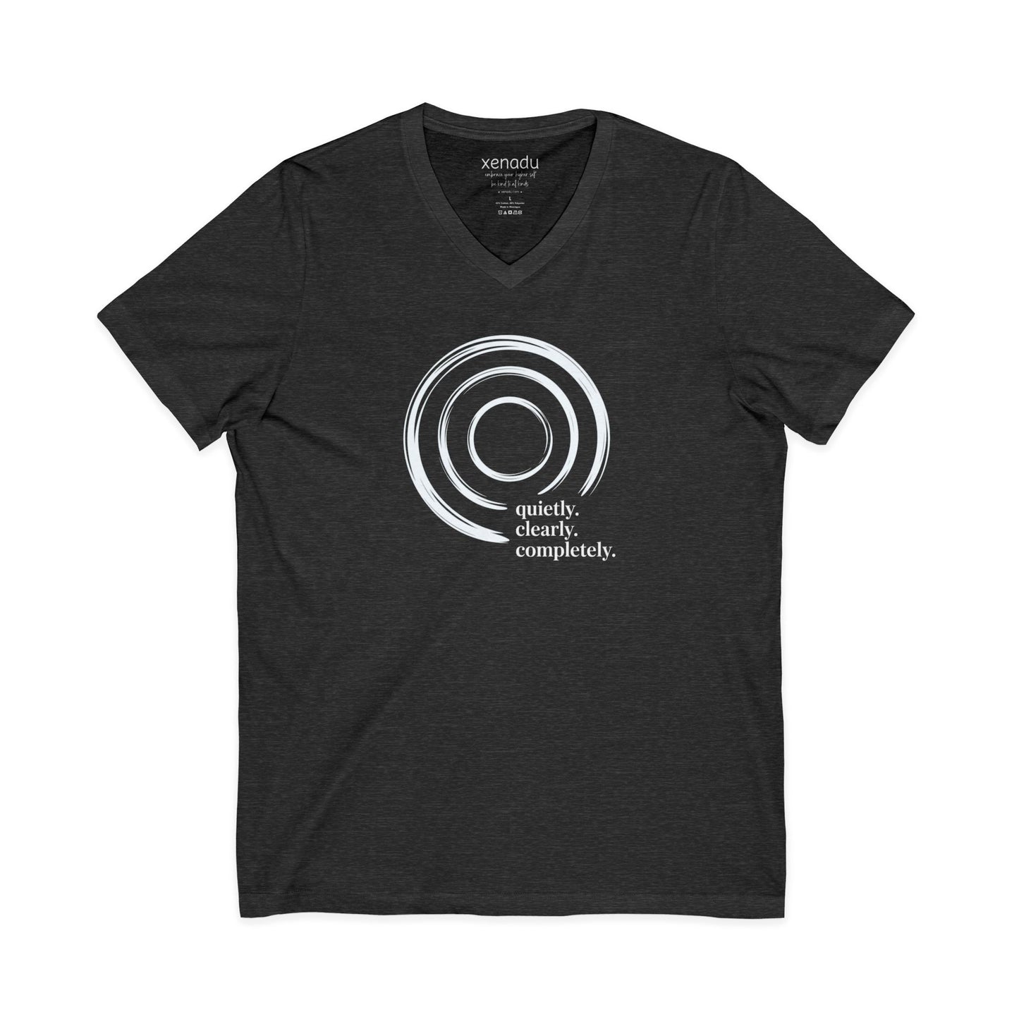 Quietly Clearly V-Neck Dark Heather Grey V-neck