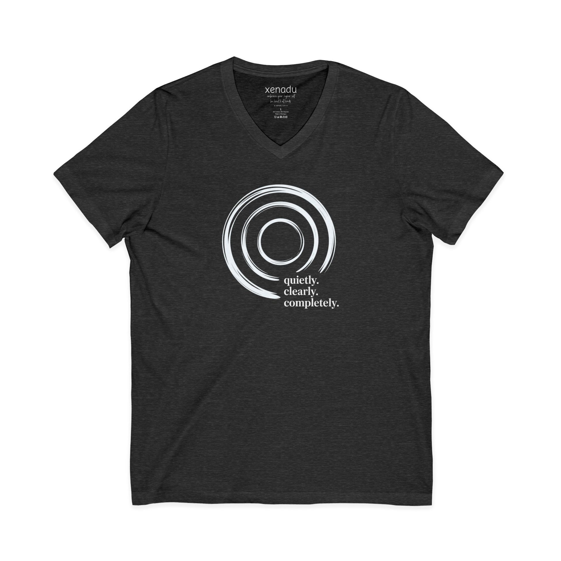 Quietly Clearly V-Neck Dark Heather Grey V-neck