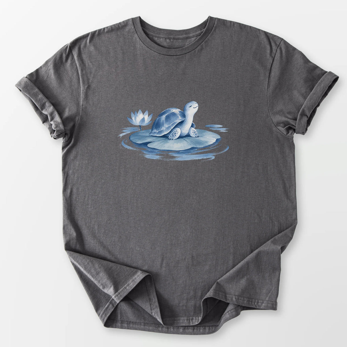 Little Lotus Tee Charcoal T-Shirt