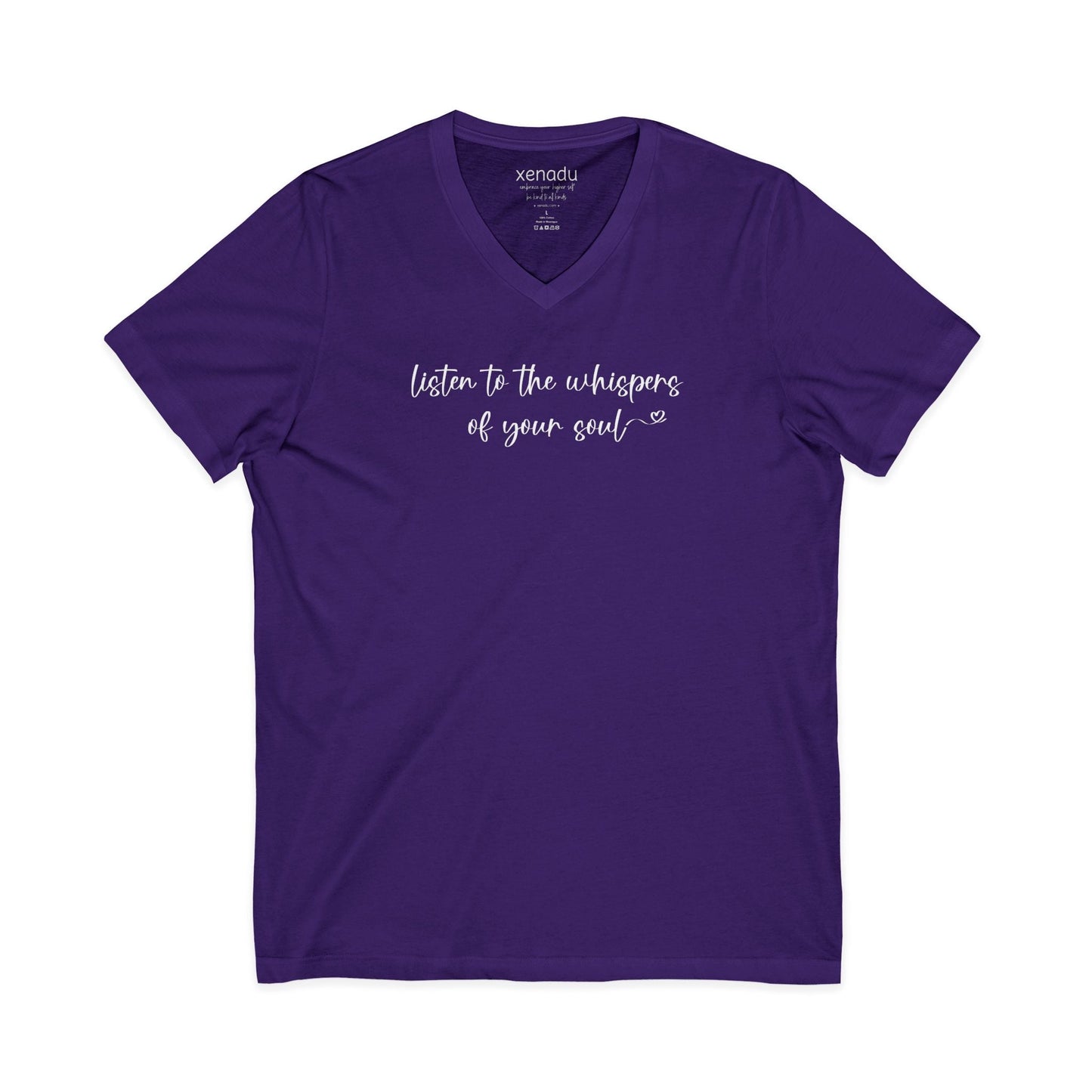 Listen to the Whispers V-Neck Tee Purple V-neck
