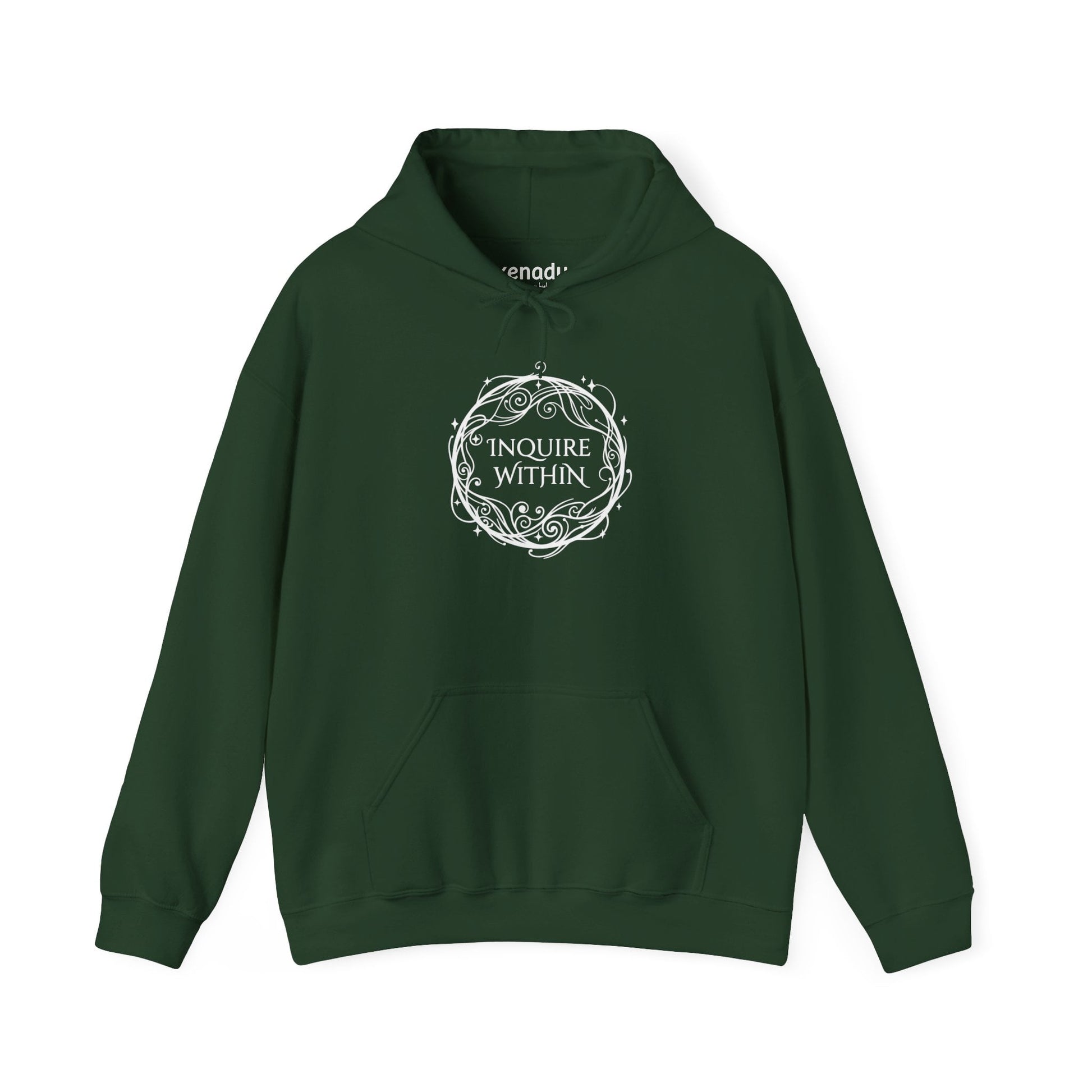 Inquire Within Hoodie Forest Green Hoodie