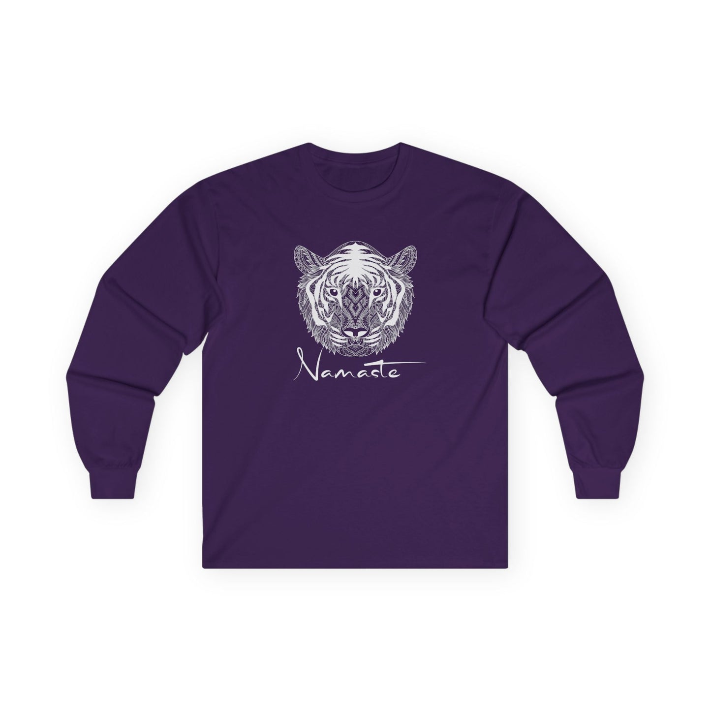 Namaste Tiger Long Sleeve Tee Purple Long-sleeve