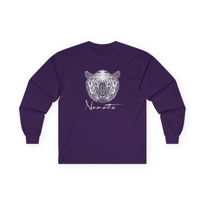 Namaste Tiger Long Sleeve Tee Purple Long-sleeve
