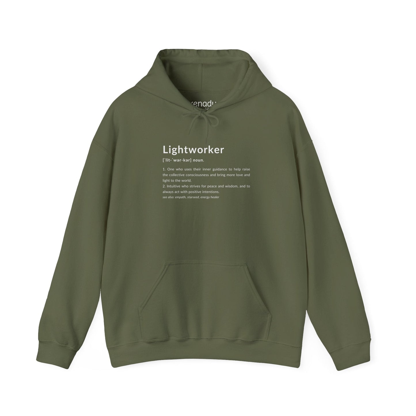 Lightworker Definition Hoodie Military Green Hoodie