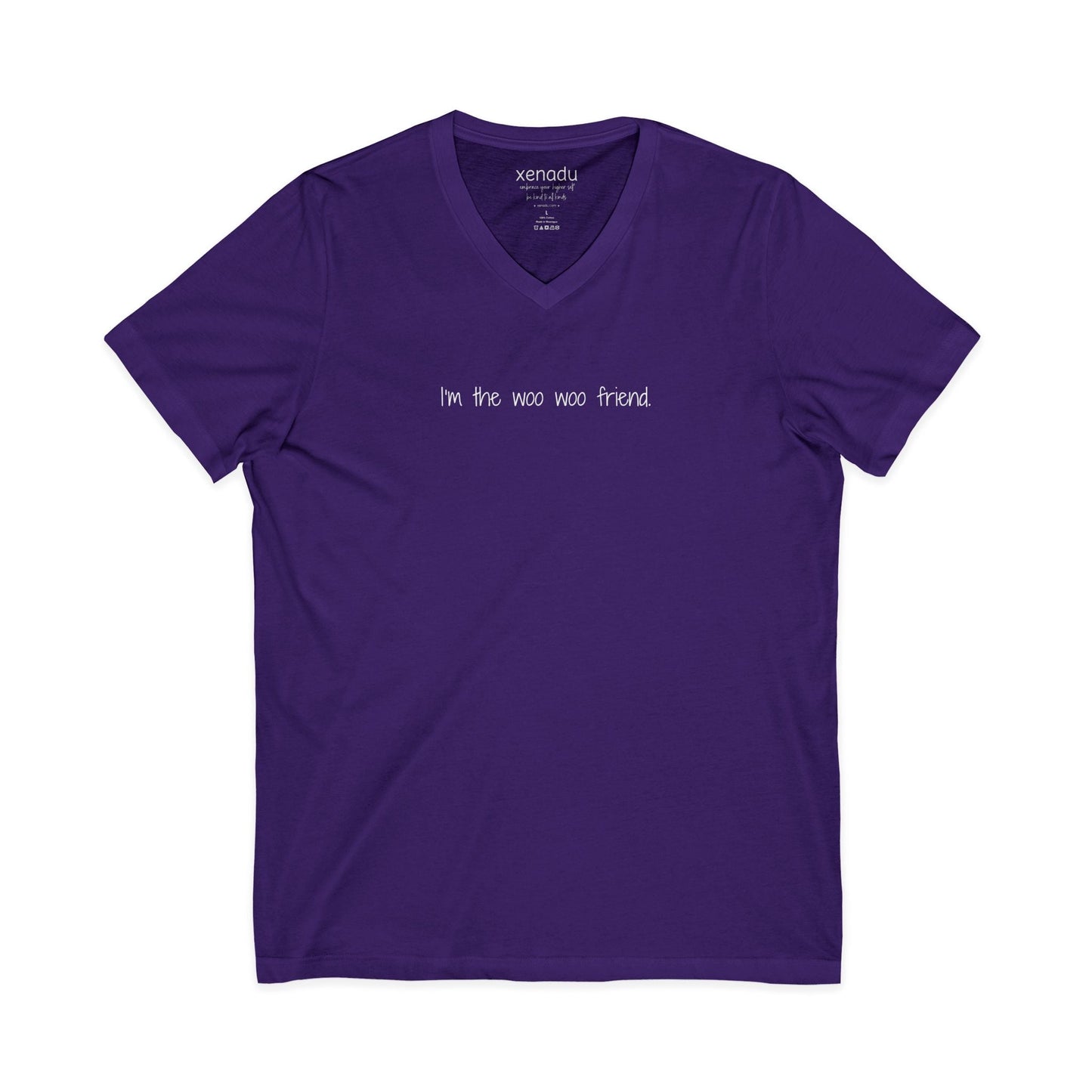 I'm the Woo Woo Friend V-Neck Tee Purple V-neck