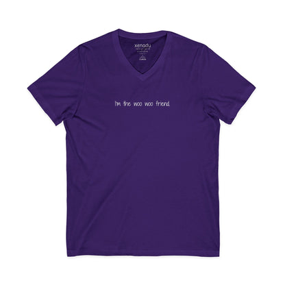 I'm the Woo Woo Friend V-Neck Tee Purple V-neck
