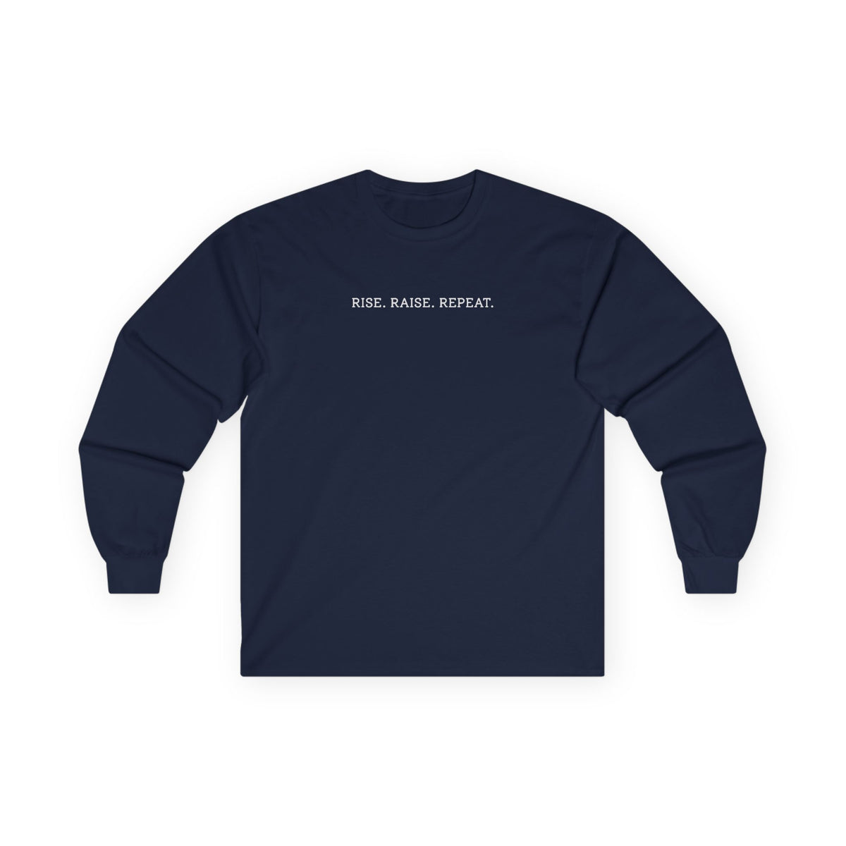 Rise Raise Repeat Long Sleeve Tee Navy