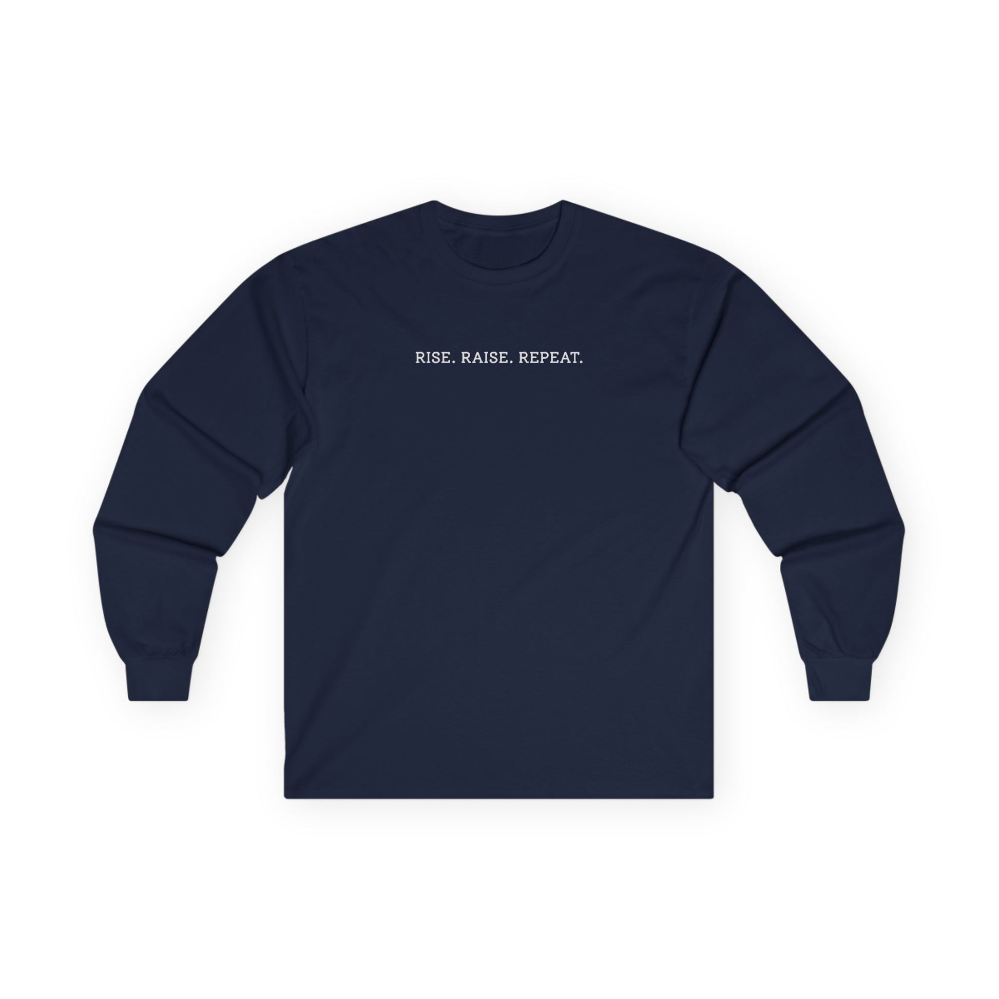 Rise Raise Repeat Long Sleeve Tee Navy