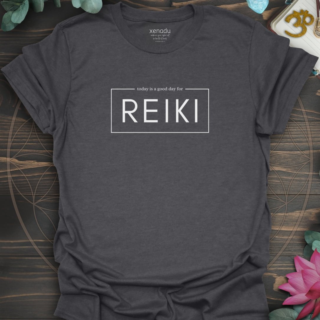 A Good Day for Reiki Tee Dark Heather Grey T-Shirt