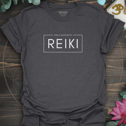 A Good Day for Reiki Tee Dark Heather Grey T-Shirt