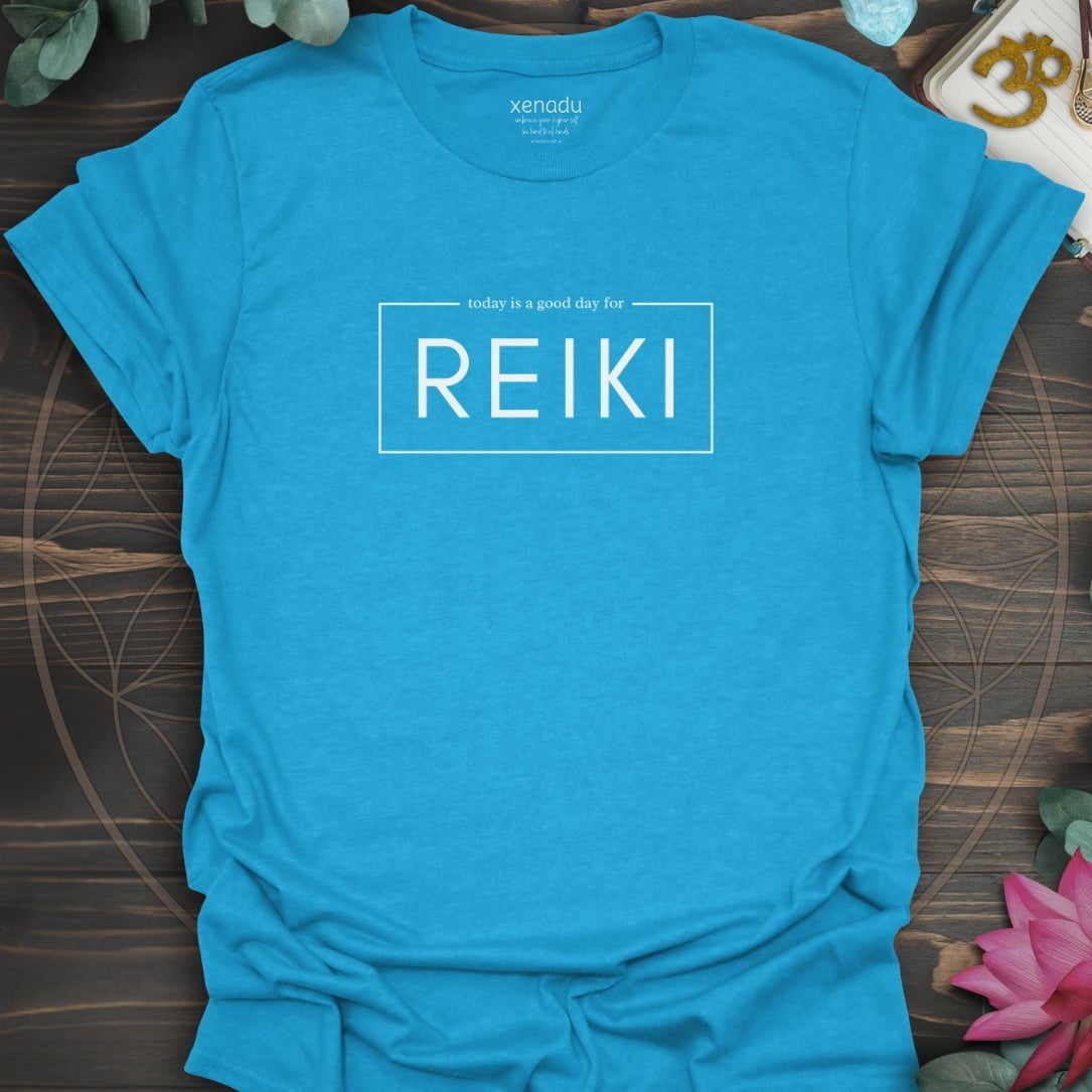 A Good Day for Reiki Tee Heather Sapphire T-Shirt